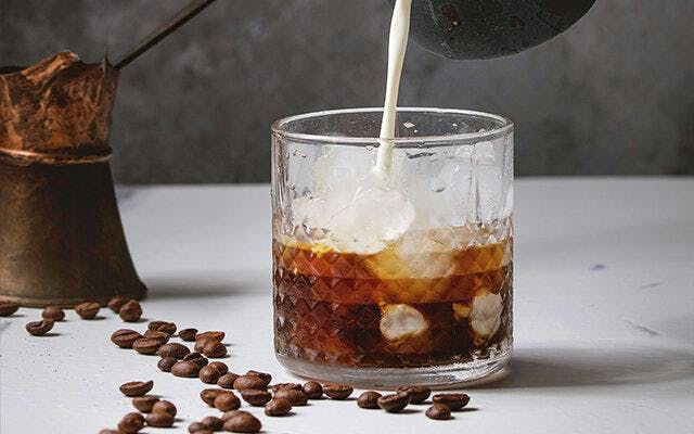 Orange Russian Gin Coffee Cocktail