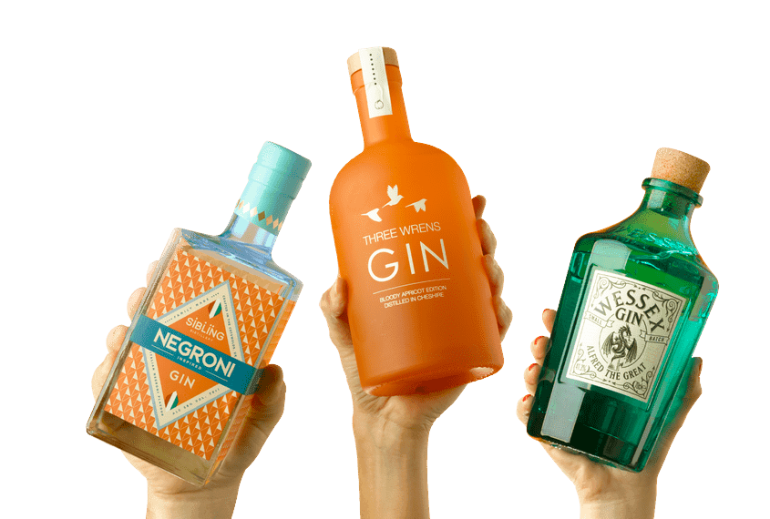 Gin bottles