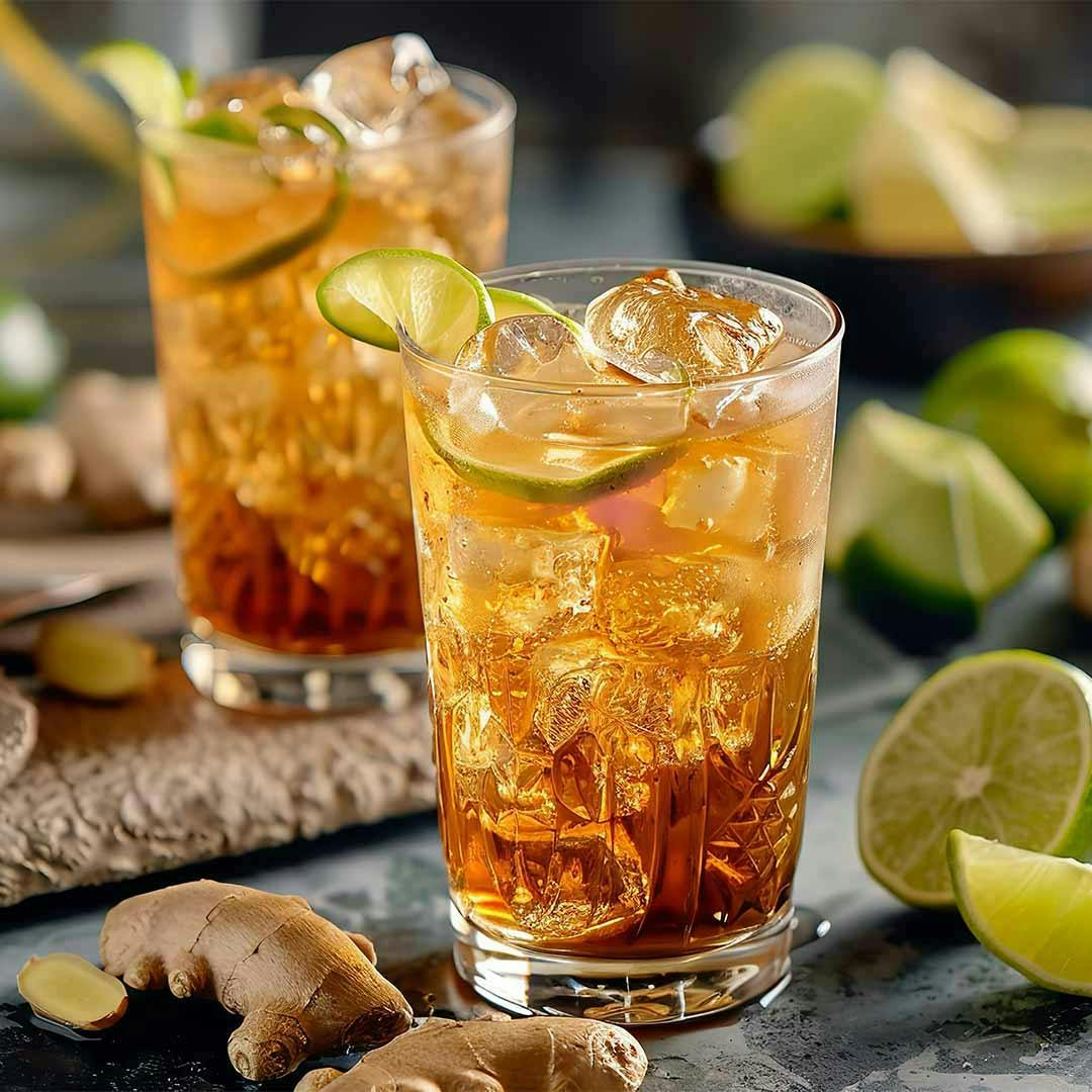 Easy Dark and Stormy cocktail variation